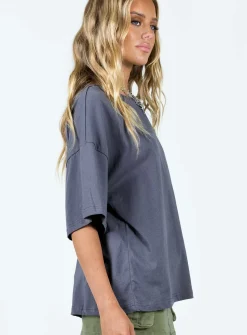 Princess Polly 222 Alignment Oversized Tee  Slate Discount