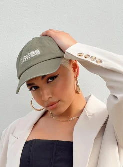 Princess Polly 99 Dad Cap  Khaki Clearance
