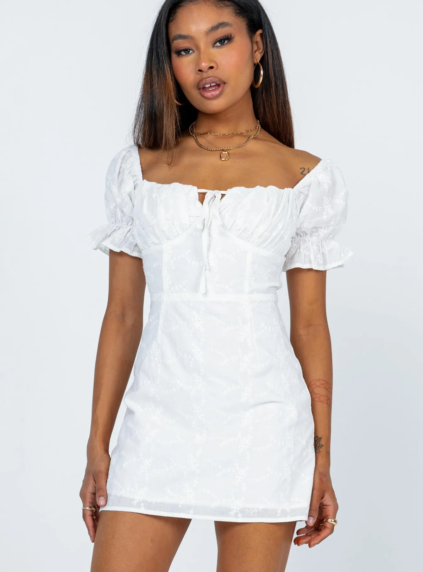 Princess Polly Rose Mini Dress White Best Sale