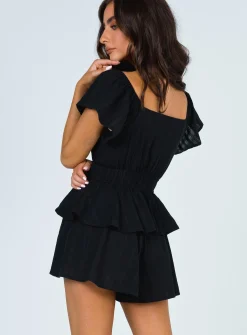 Princess Polly A Love Song Romper Black Hot