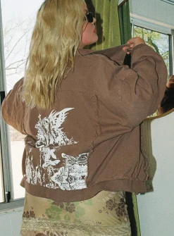 Princess Polly Aaa Bomber Jacketcurve   Brown Sale