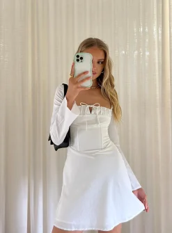 Princess Polly Aalyah Corset Mini Dress  White Hot