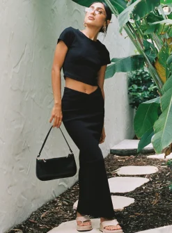 Princess Polly Abigail Midi Skirt  Black Online