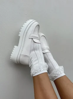 Princess Polly Ackie Socks  White Fashion