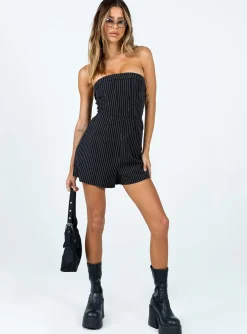 Princess Polly Adalynn Romper  Black New