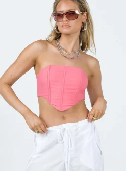 Princess Polly Adamson Bustier Top  Pink Cheap