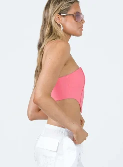 Princess Polly Adamson Bustier Top  Pink Cheap