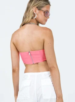 Princess Polly Adamson Bustier Top  Pink Cheap