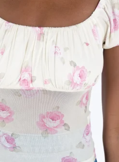 Princess Polly Addai Top  Cream / Floral Online