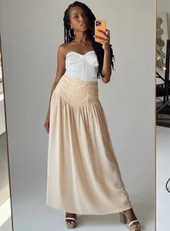 Princess Polly Adelaide Maxi Skirt  Beige Cheap