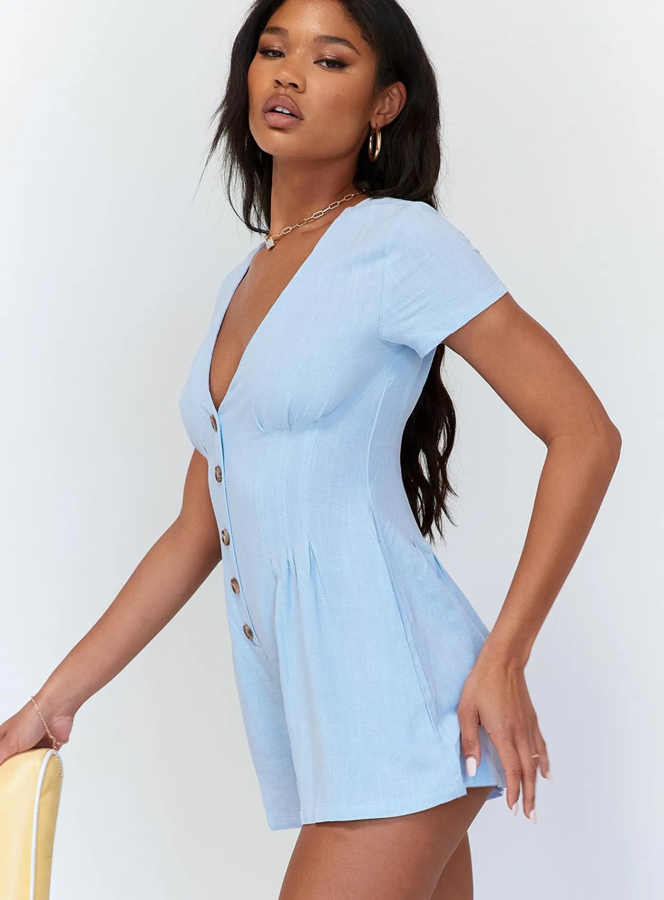 Princess Polly Adi Romper Blue Fashion