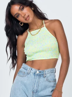 Princess Polly Adia Top  Yellow Cheap