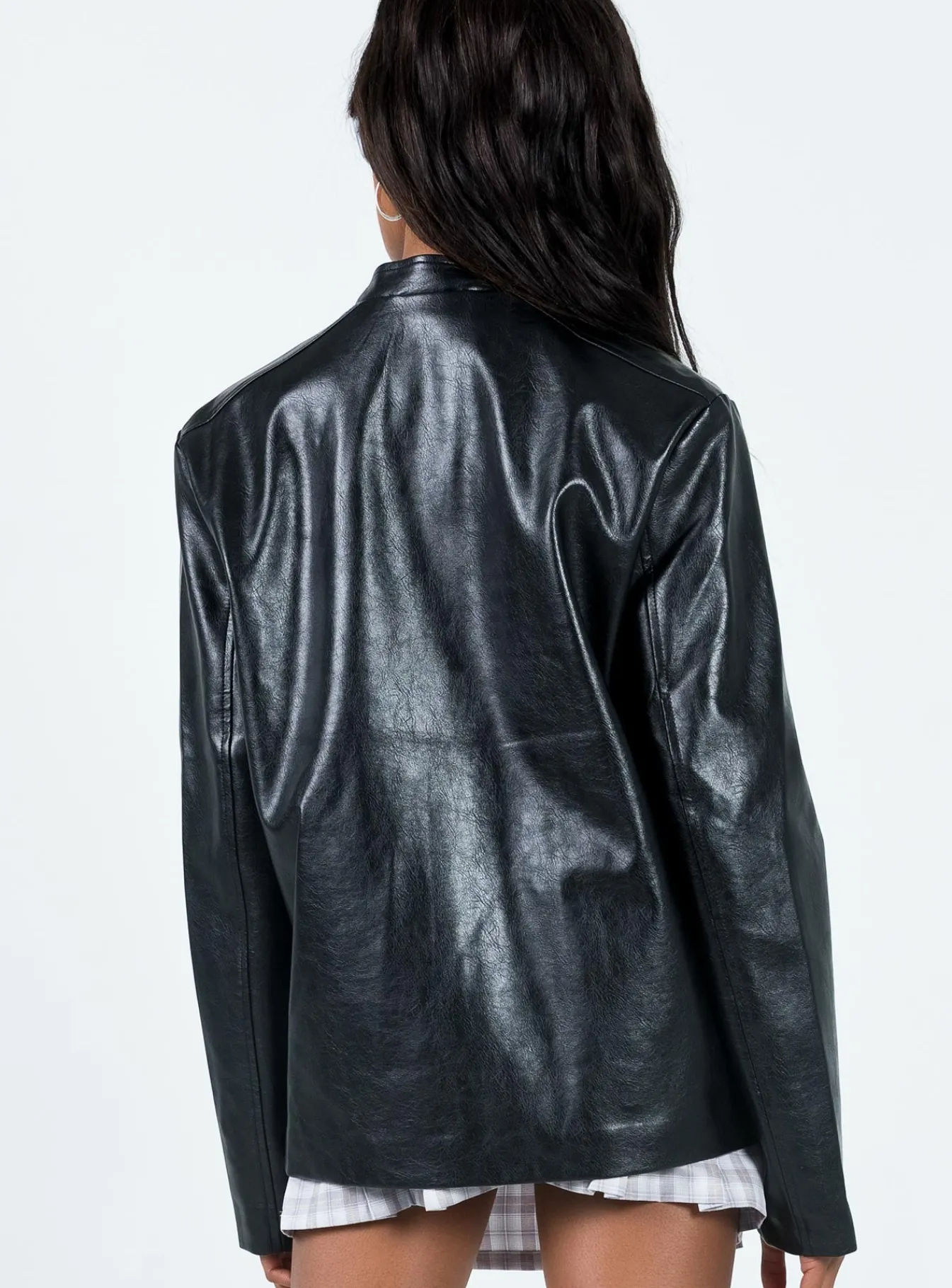 Princess Polly Admiral Faux Leather Jacket Black Fashion