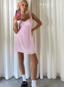 Princess Polly Adori Mini Dress  Pink Clearance