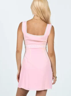 Princess Polly Adori Mini Dress  Pink Clearance