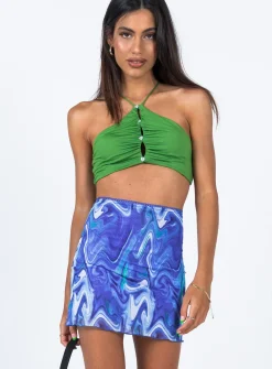 Princess Polly Adyn Mini Skirt  Blue Fashion