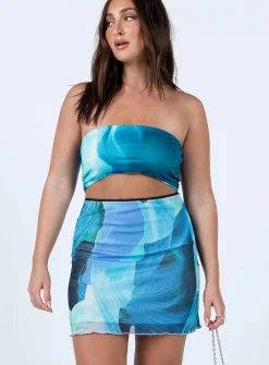 Princess Polly Adyn Mini Skirt Blue Online