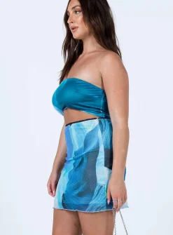 Princess Polly Adyn Mini Skirt Blue Online