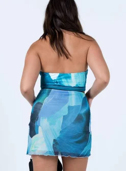 Princess Polly Adyn Mini Skirt Blue Online