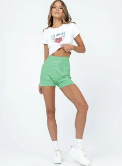 Princess Polly Aeditha Shorts  Green Shop