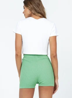 Princess Polly Aeditha Shorts  Green Shop