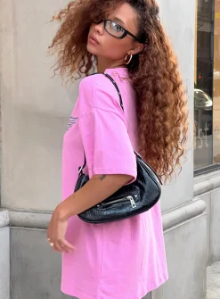 Princess Polly Aerosmith Oversized Tee  Pink Shop