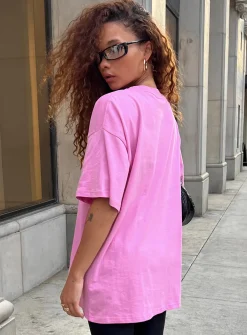 Princess Polly Aerosmith Oversized Tee  Pink Shop