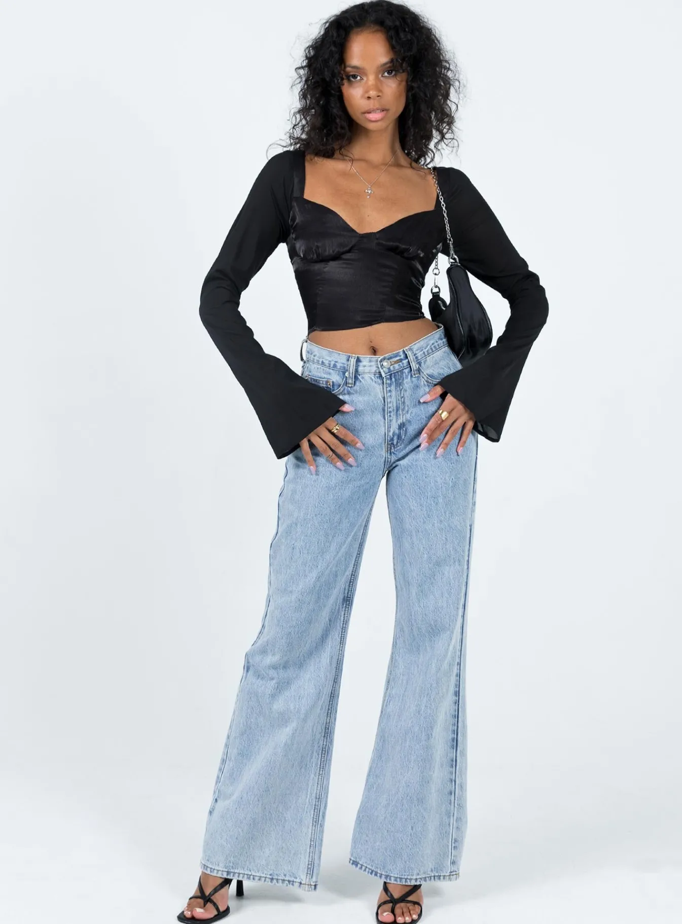 Princess Polly Afflect Long Sleeve Top Black Flash Sale