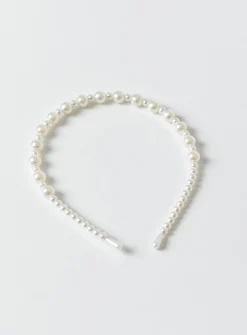 Princess Polly Aiyla Pearl Headband  White Cheap