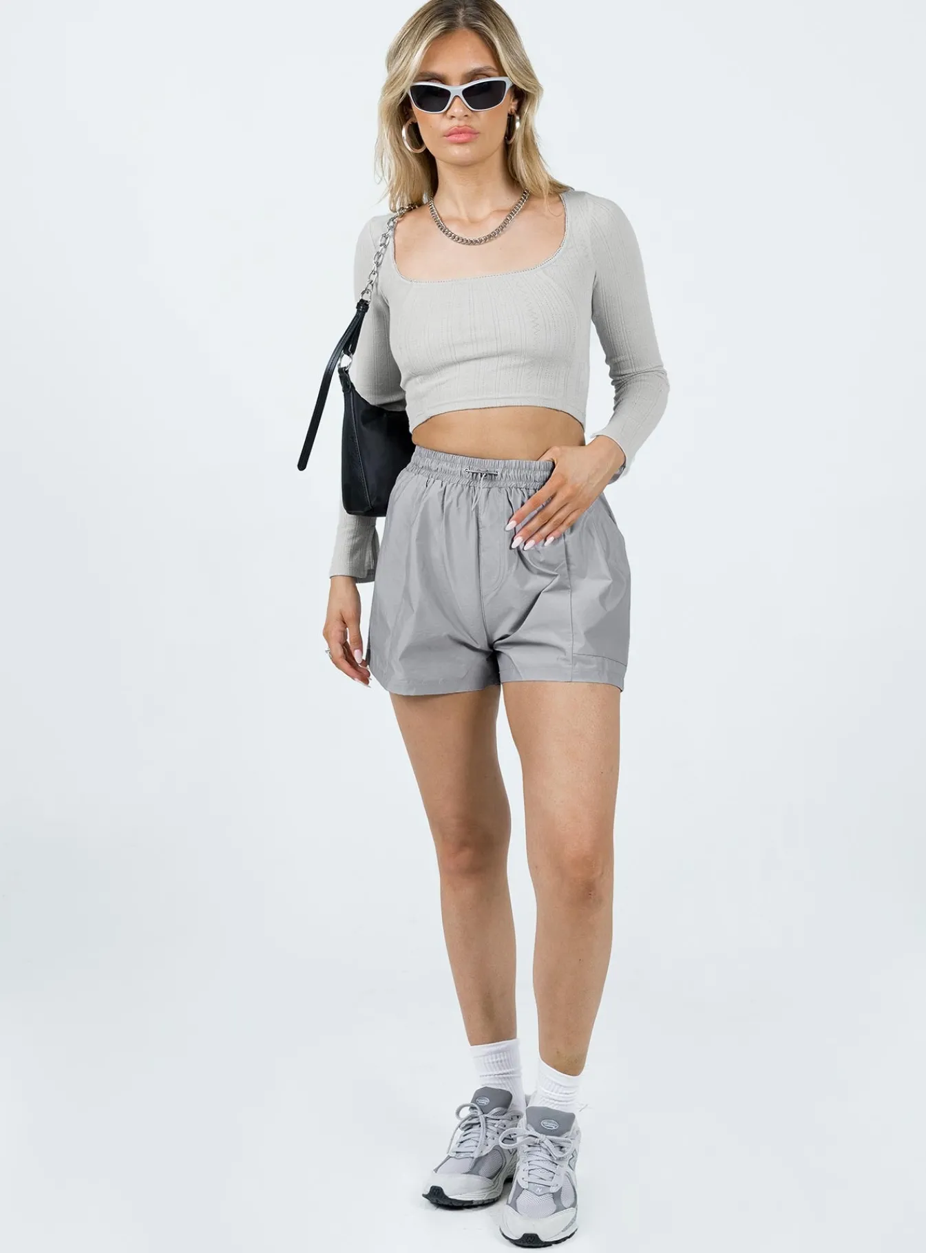 Princess Polly Ajani Long Sleeve Top Grey Best