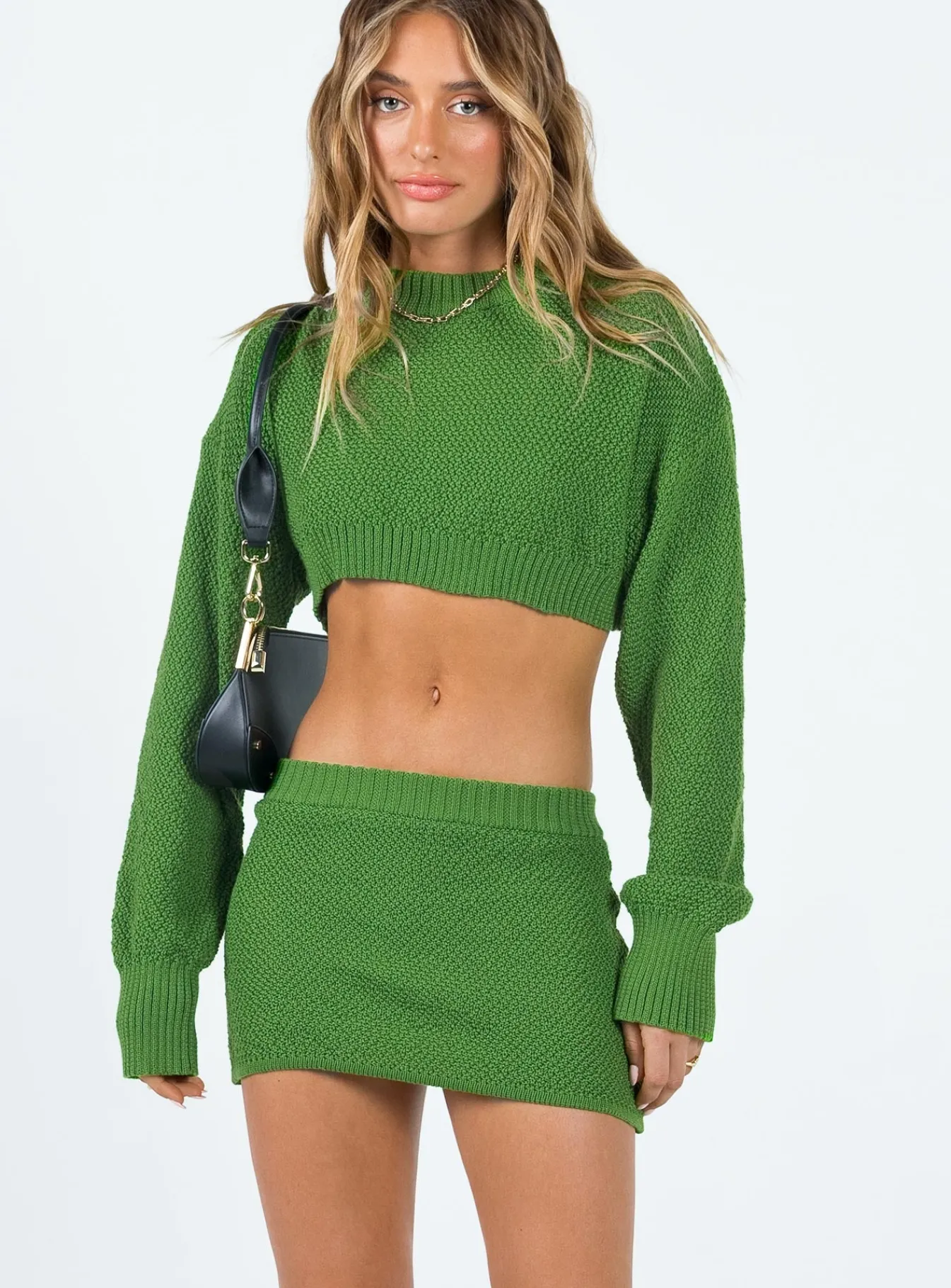Princess Polly Akalia Knit Set Khaki Outlet