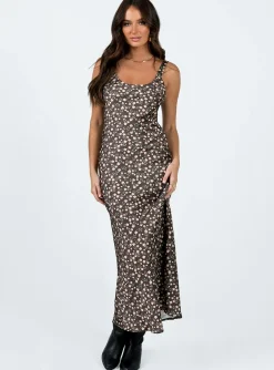 Princess Polly Akila Maxi Dressfloral   Brown Cheap