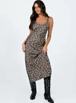Princess Polly Akila Maxi Dressfloral   Brown Cheap