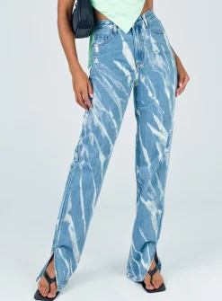 Princess Polly Alabama Jean Tie Dye Denim Outlet