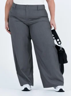 Princess Polly Alaina Pantscurve   Grey Fashion