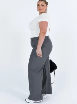 Princess Polly Alaina Pantscurve   Grey Fashion