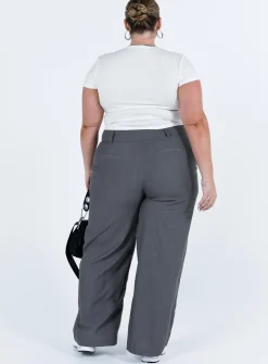 Princess Polly Alaina Pantscurve   Grey Fashion