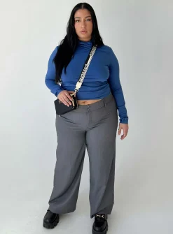 Princess Polly Alaina Pantscurve   Grey Fashion