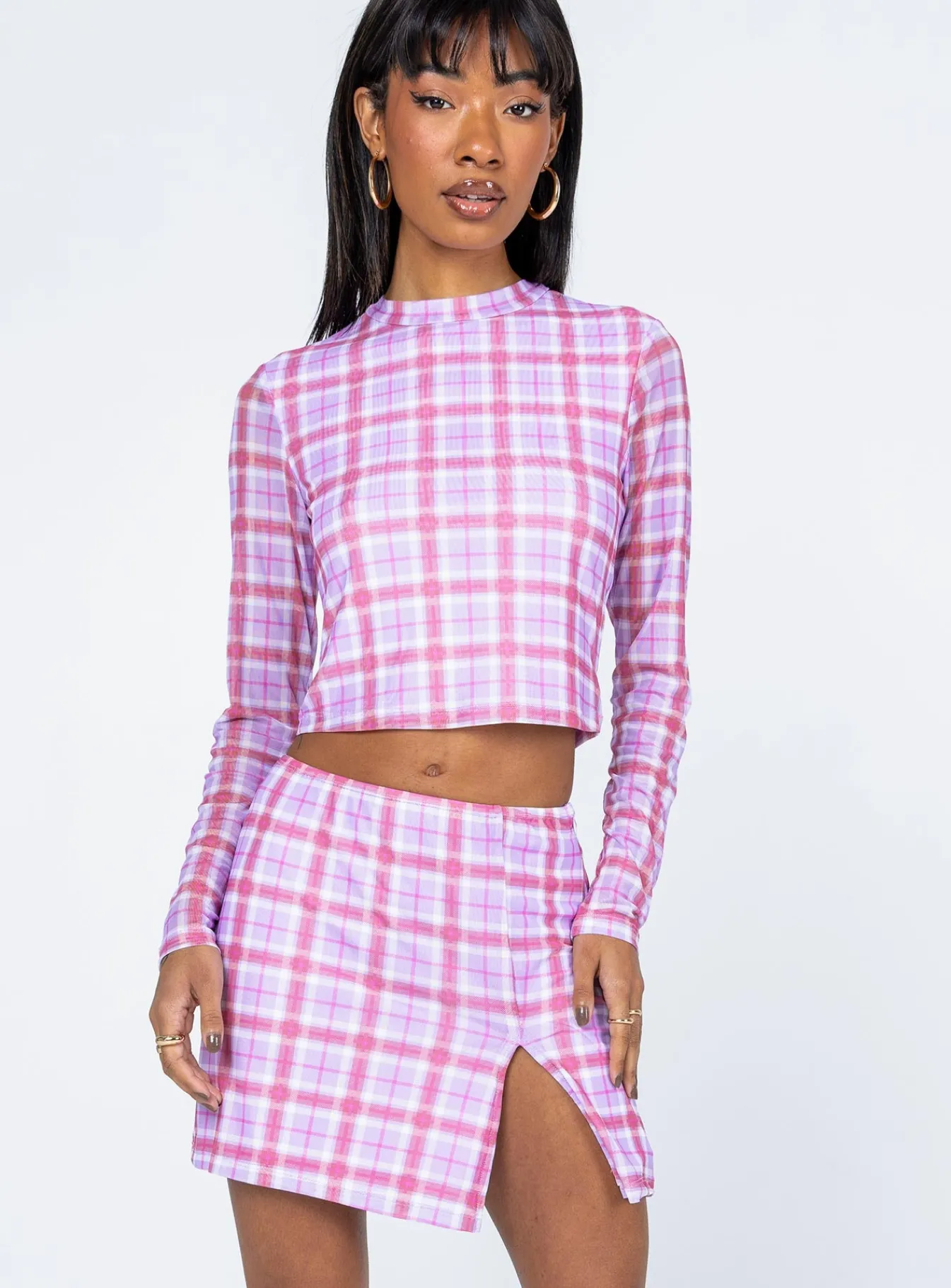 Princess Polly Alana Long Sleeve Set/ Purple Pink Best Sale