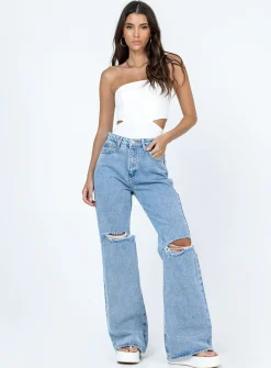 Princess Polly Alaska Strapless Bodysuit  White Best