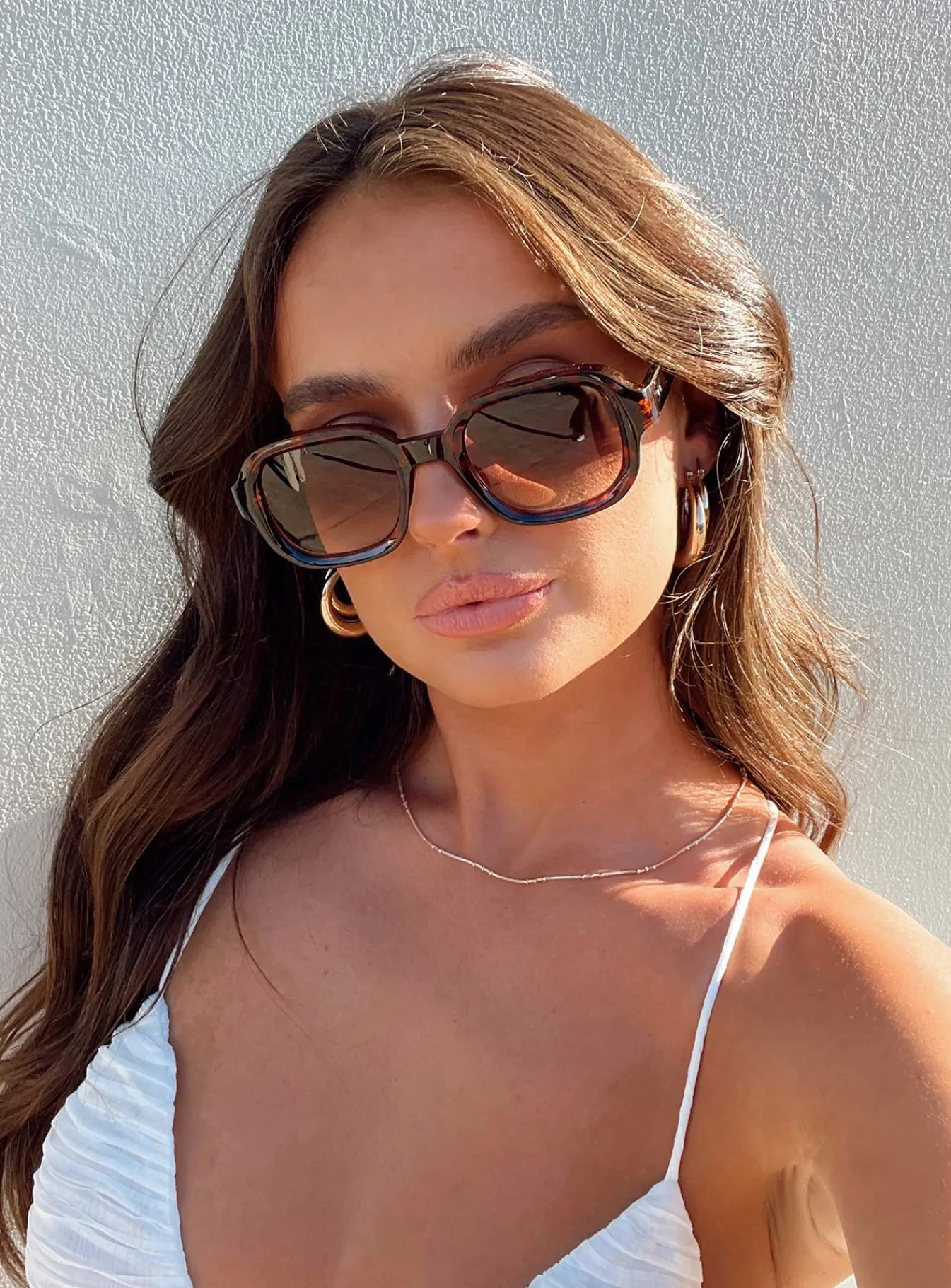 Princess Polly Aldine Sunglasses Tort Hot