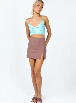 Princess Polly Alea Top  Blue Sale