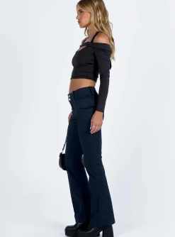 Princess Polly Aleigha Low Rise Pants Navy Cheap