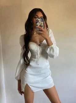Princess Polly Alena Mini Dress   White Store