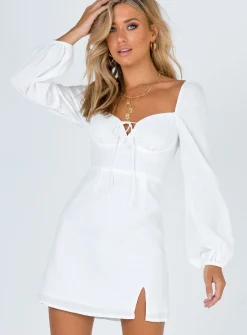 Princess Polly Alena Mini Dress   White Store