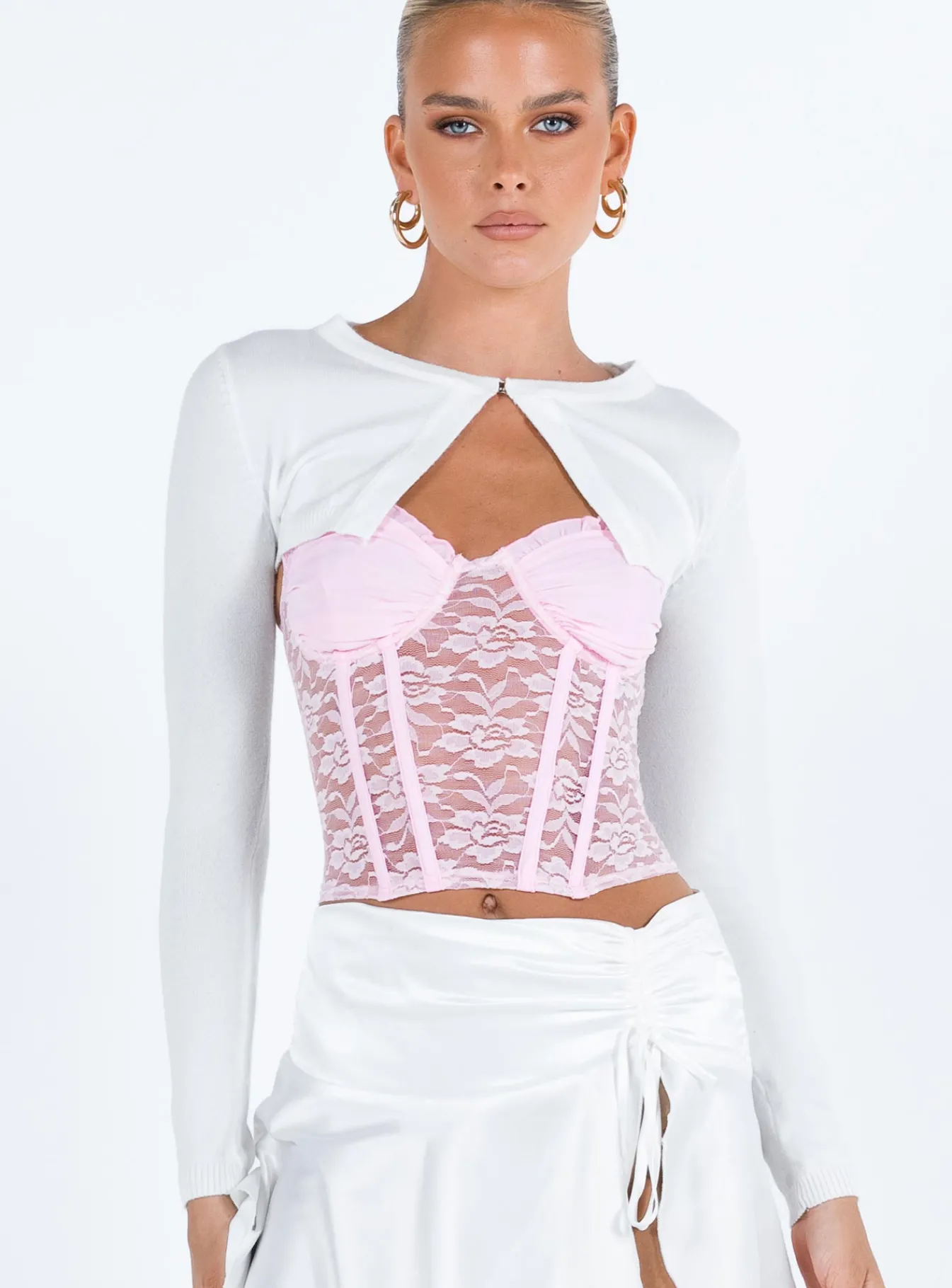 Princess Polly Alexanderson Cardigan White Best