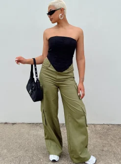Princess Polly Alexis Cargo Pants  Khaki Online