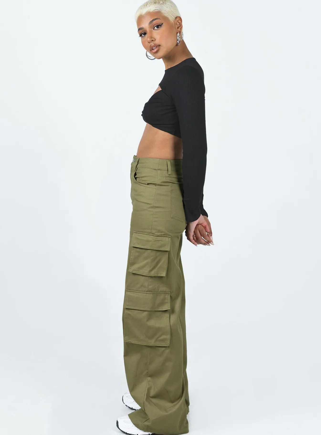 Princess Polly Alexis Cargo Pants Khaki Online