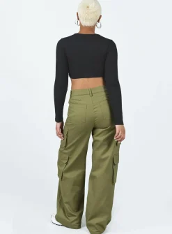Princess Polly Alexis Cargo Pants Khaki Online