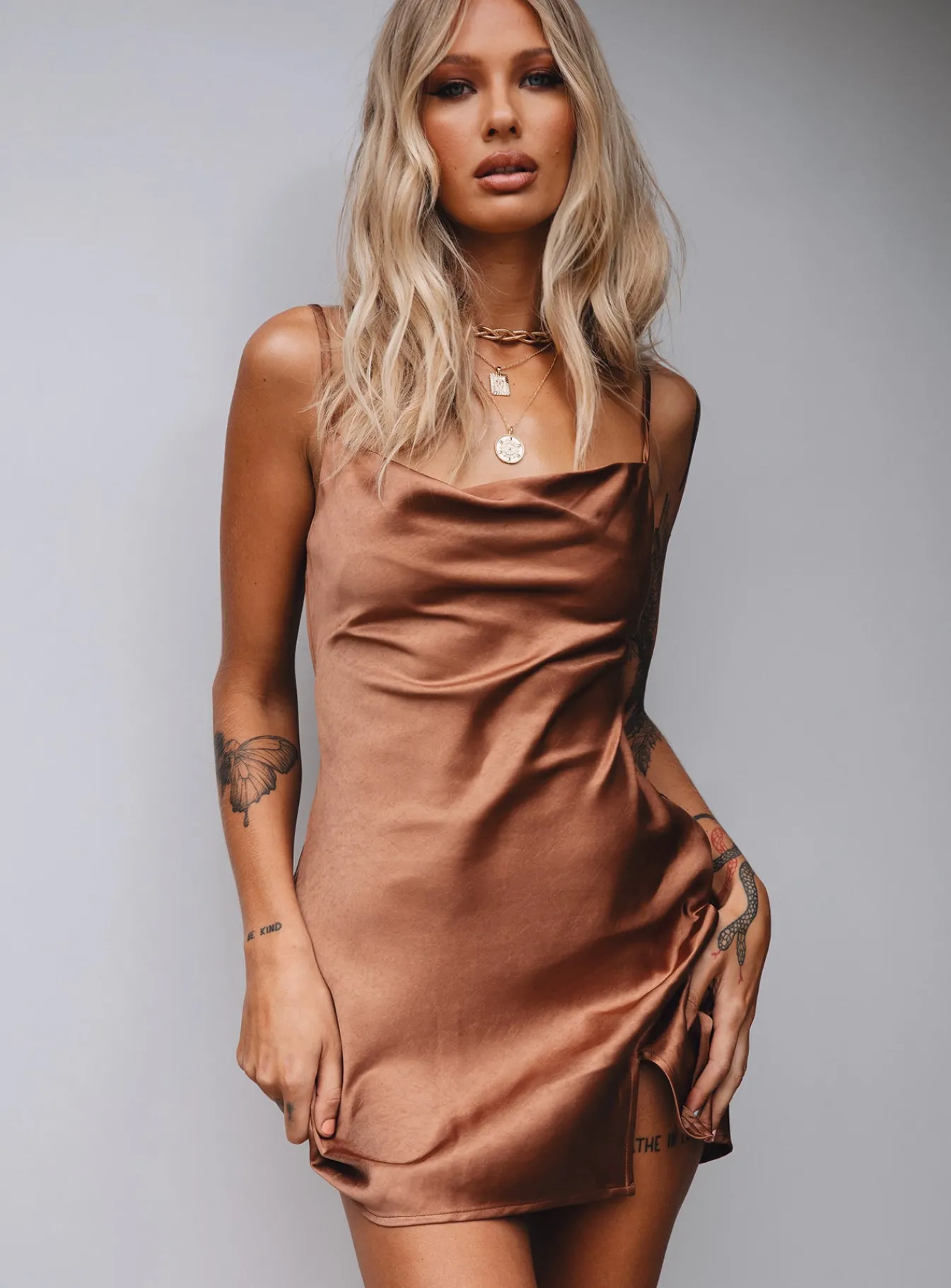 Princess Polly Alfie Mini Dress Brown New